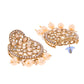 VOJ Gold-Polished Stone Studded Designer Choker With Earrings And Maang Tikka Set | Swadesiicart