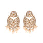 VOJ Gold-Polished Stone Studded Designer Choker With Earrings And Maang Tikka Set | Swadesiicart