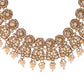 VOJ Gold-Polished Stone Studded Designer Choker With Earrings And Maang Tikka Set | Swadesiicart
