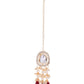 VOJ Kundan Stone And Maroon Beaded Studded Gold-Polished Jewellery Set - Swadesiicart