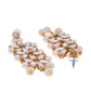 VOJ Pearl And Kundan Studded Long Necklace With Earrings And Maang Tikka Set - Swadesiicart
