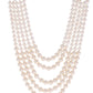 VOJ Pearl And Kundan Studded Long Necklace With Earrings And Maang Tikka Set - Swadesiicart