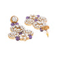 VOJ Purple Beaded With Stone Studded Long Jewellery Set - Swadesiicart