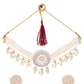 VOJ Gold-Polished Kundan Studded Choker Jewellery Set - Swadesiicart