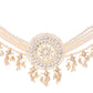 VOJ Gold-Polished Kundan Studded Choker Jewellery Set - Swadesiicart