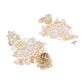 VOJ Gold-Polished Kundan Studded Earrings with Maang Tikka - Swadesiicart