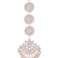VOJ Gold-Polished Kundan Studded Earrings with Maang Tikka - Swadesiicart