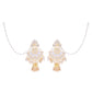 VOJ Gold-Polished Kundan Studded Earrings with Maang Tikka - Swadesiicart