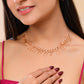 VOJ Ad Stone Studded Designer Gold-Polished Jewellery Set - Swadesiicart