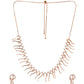 VOJ Ad Stone Studded Designer Gold-Polished Jewellery Set - Swadesiicart