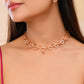 VOJ Ad Stone Studded Heart Shaped Designer Gold-Polished Jewellery Set - Swadesiicart