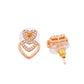 VOJ Gold-Polished Ad Stone Studded Heart Shaped Jewellery Set - Swadesiicart