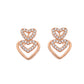 VOJ Gold-Polished Ad Stone Studded Heart Shaped Jewellery Set - Swadesiicart
