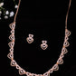 VOJ Gold-Polished Ad Stone Studded Heart Shaped Jewellery Set - Swadesiicart