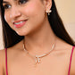 VOJ Gold-Polished Designer Ad Studded Jewellery Set - Swadesiicart