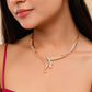 VOJ Gold-Polished Designer Ad Studded Jewellery Set - Swadesiicart