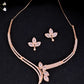 VOJ Gold-Polished Designer Ad Studded Jewellery Set - Swadesiicart