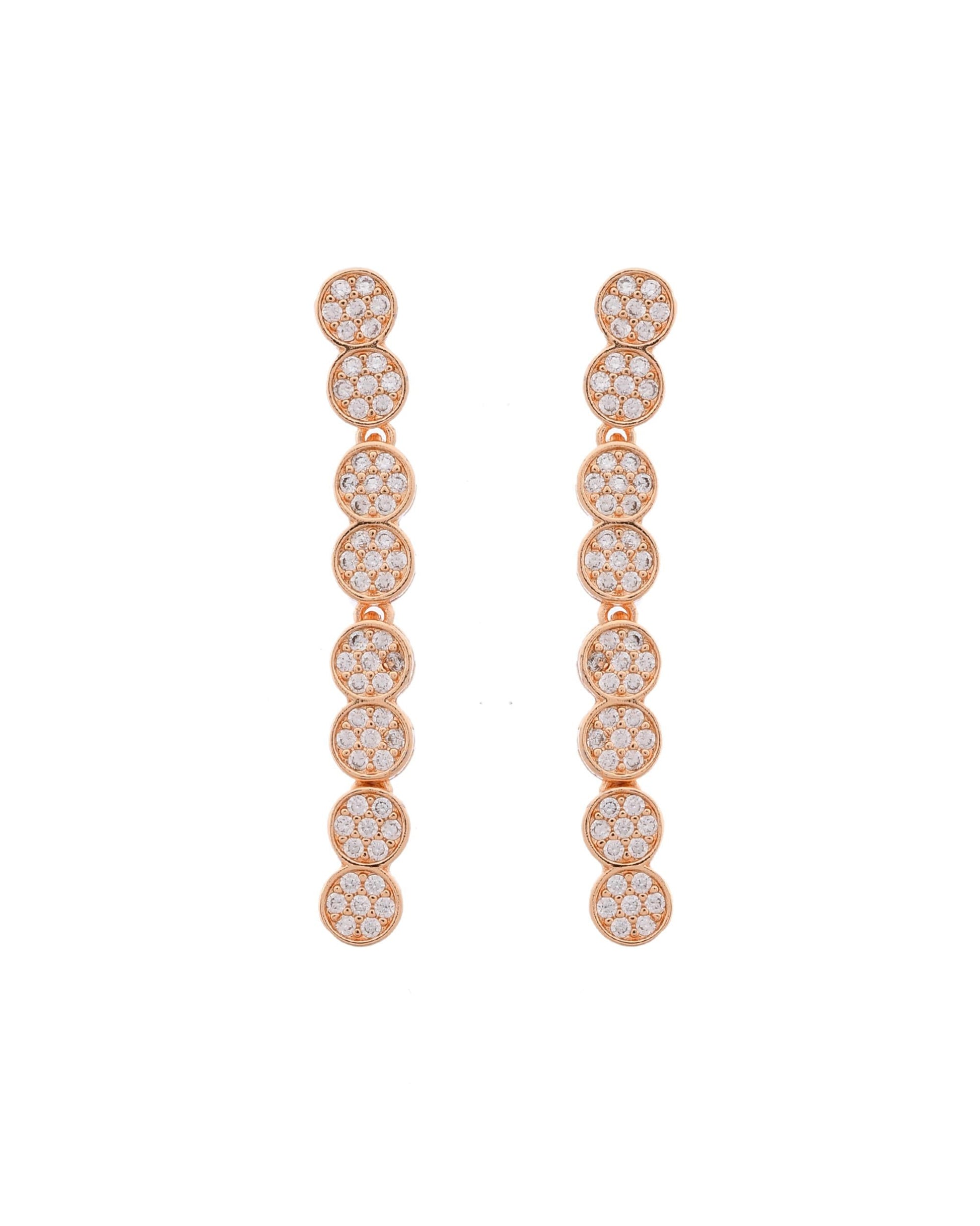 VOJ Gold-Polished Ad Stone Studded Circular Jewellery Set - Swadesiicart