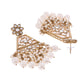 VOJ Gold-Polished Kundan Studded Contemporary Earrings - Swadesiicart