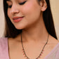 VOJ Gold-Polished Ad Studded Drop Shaped Mangalsutra - Swadesiicart