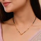 VOJ Gold-Polished Ad Studded Heart Shaped Mangalsutra - Swadesiicart