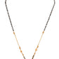 VOJ Gold-Polished Ad Studded Heart Shaped Mangalsutra - Swadesiicart