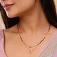 VOJ Gold-Polished Ad Studded Oval Shaped Mangalsutra - Swadesiicart