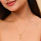 VOJ Gold-Polished Designer Ad Studded Pendant With Chain - Swadesiicart