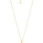 VOJ Gold-Polished Plant Shaped Ad Studded Pendant With Chain - Swadesiicart