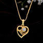 VOJ Gold-Polished Heart Shaped Ad Studded Pendant With Chain - Swadesiicart