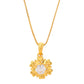 VOJ Gold-Polished Apple Shaped Ad Studded Pendant With Chain - Swadesiicart