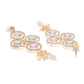 VOJ Gold-Polished Stone With White Beaded Long Jewellery Set - Swadesiicart