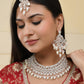 VOJ Gold-Polished Stone Studded Choker Jewellery Set With Maang Tikka - Swadesiicart