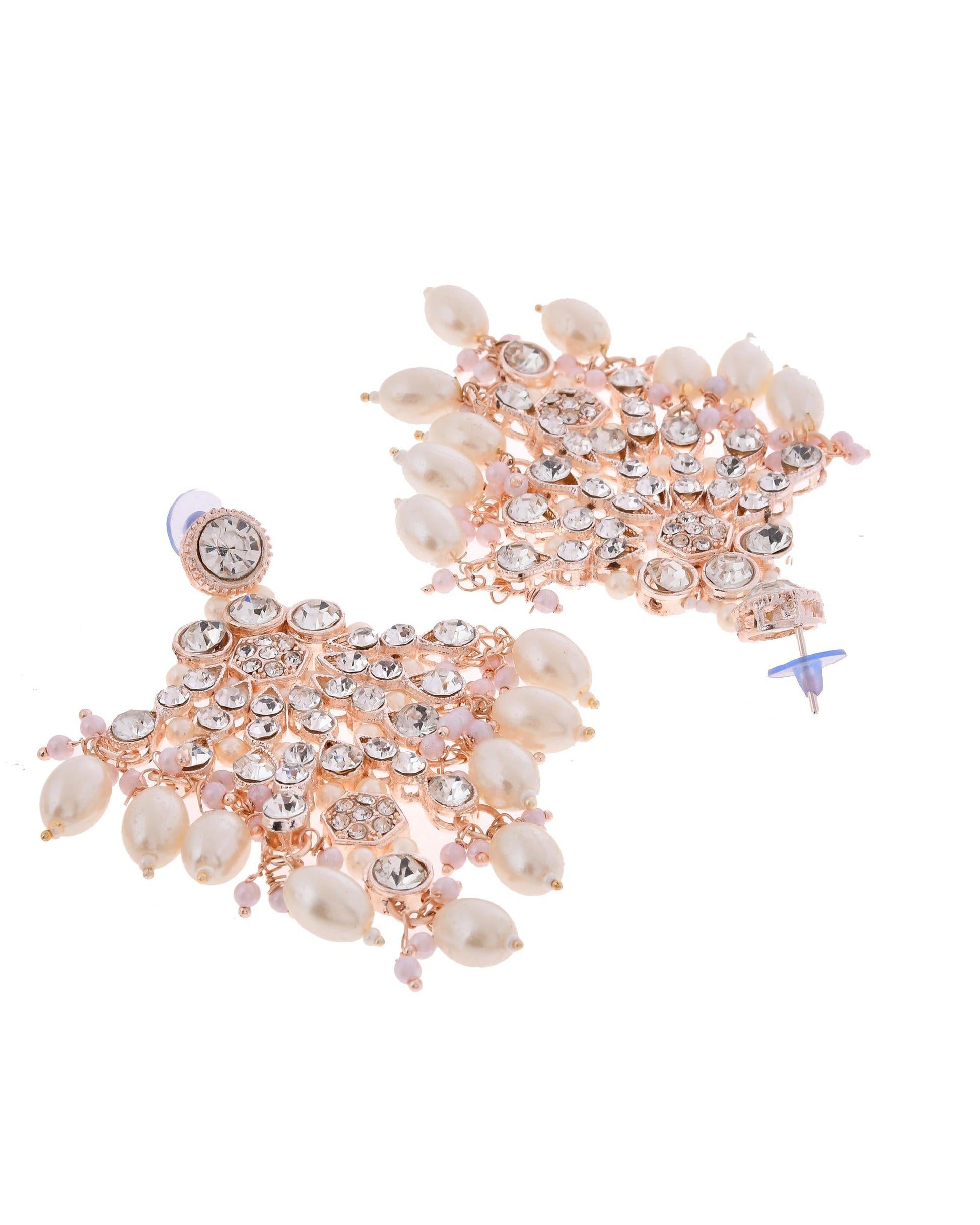 VOJ Gold-Polished Stone Studded Choker Jewellery Set With Maang Tikka - Swadesiicart