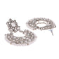 VOJ Silver Plated Stone Studded Jewellery Set With Maang Tikka - Swadesiicart