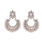 VOJ Silver Plated Stone Studded Jewellery Set With Maang Tikka - Swadesiicart