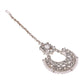 VOJ Silver Plated Stone Studded Jewellery Set With Maang Tikka - Swadesiicart