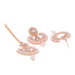 VOJ Gold-Polished Stone And White Beaded Choker Jewellery Set With Maang Tikka | Swadesiicart