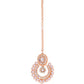 VOJ Gold-Polished Stone And White Beaded Choker Jewellery Set With Maang Tikka | Swadesiicart