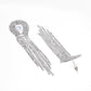 VOJ Silver Plated Stone Studded Necklace With Earrings Set - Swadesiicart