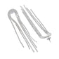 VOJ Silver-Plated Crystals Stone Studded Contemporary Drop Earrings - Swadesiicart