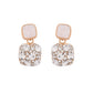 VOJ Stainless Steel Crystal Studded Square Shaped Studs - Swadesiicart