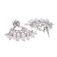 VOJ Silver Plated Stone Studded Studs Earrings - Swadesiicart