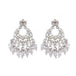 VOJ Silver Plated Stone Studded Studs Earrings - Swadesiicart