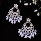 VOJ Silver Plated Stone Studded Studs Earrings - Swadesiicart