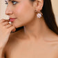 VOJ Rose Gold-Polished Pearl With Bow Shaped Designer Earrings - Swadesiicart