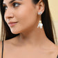 VOJ Silver Plated Bow Drop Earrings - Swadesiicart