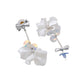VOJ Silver Plated Bow Drop Earrings - Swadesiicart