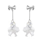 VOJ Silver Plated Bow Drop Earrings - Swadesiicart
