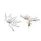 VOJ Silver Plated Stainless Steel Pearl Flower Shaped Studs - Swadesiicart